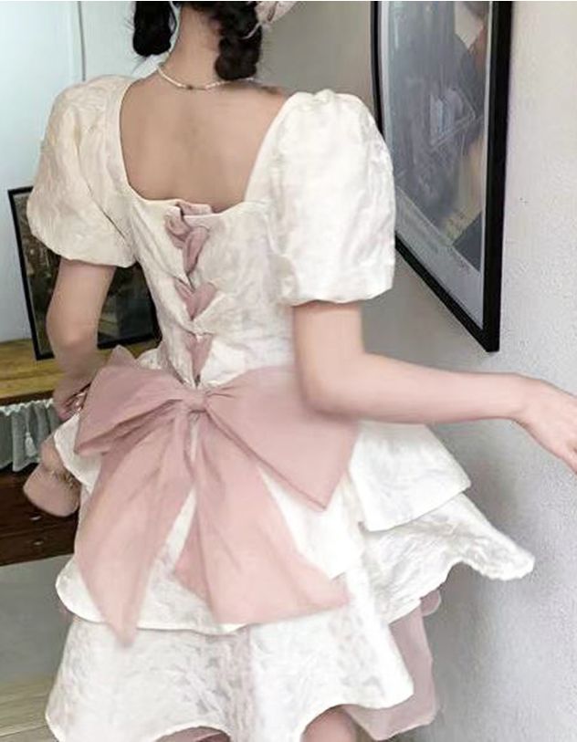 Сукня коротка з бантом | 264348-01-02 - A-SHOP