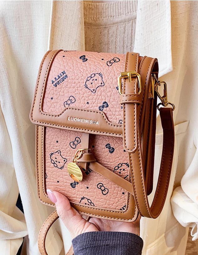 Сумка через плече з принтом кицьки | 264683-12-XX - A-SHOP