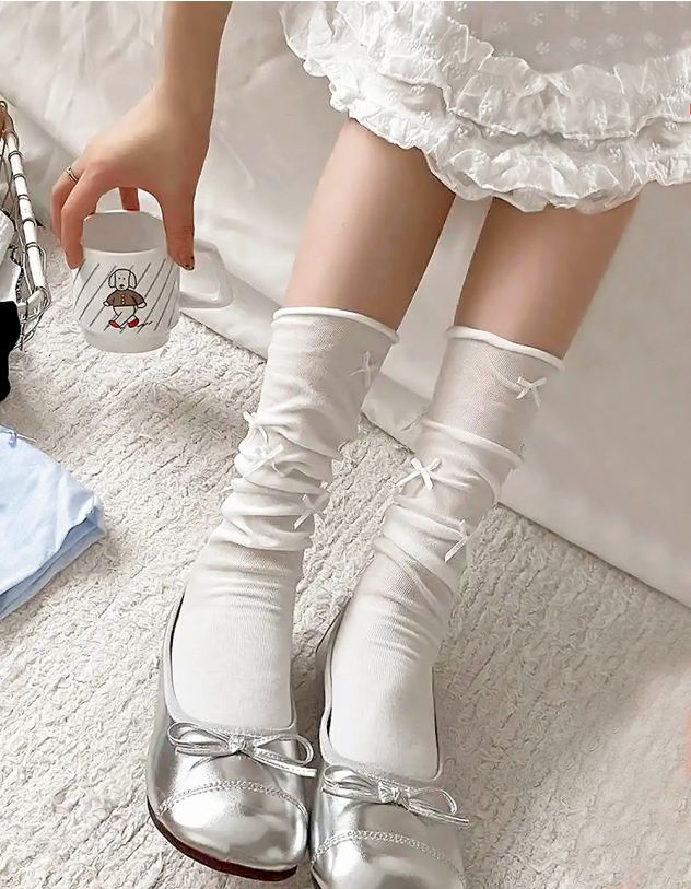 Шкарпетки високі з бантами | 265393-01-XX - A-SHOP