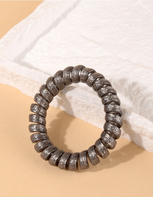 Резинка для волосся пружинка з гліттером | 258756-02-XX - A-SHOP