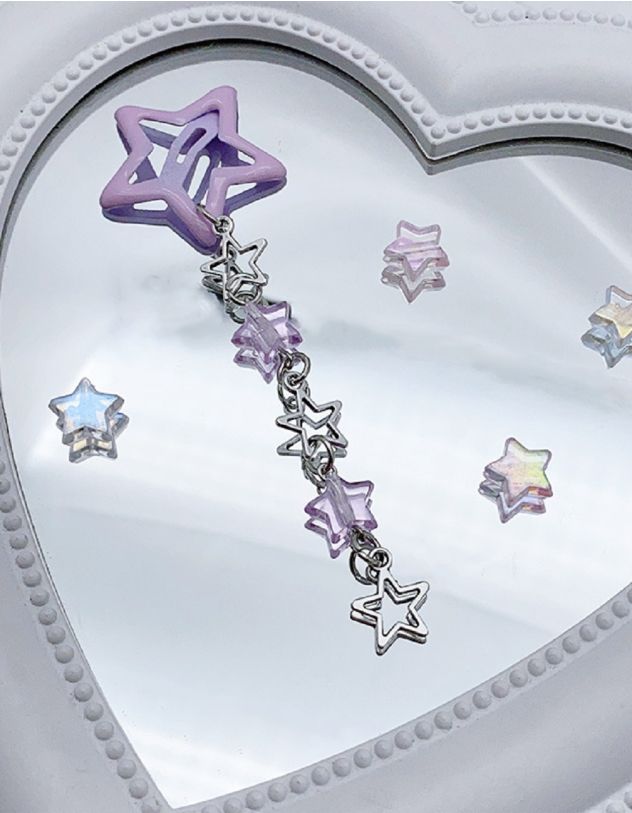 Заколка для волосся клік клак у вигляді зірки з підвіскою | 260773-03-XX - A-SHOP