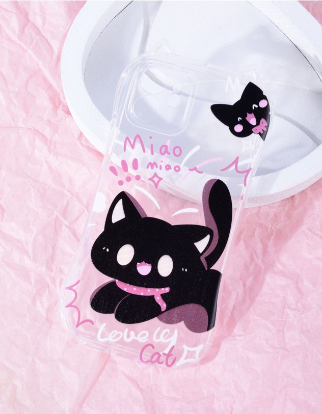 Чохол на телефон з принтом котика | 266371-02-64 - A-SHOP