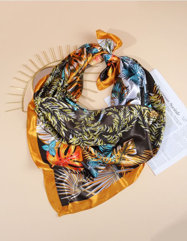 Хустка на шию з тропічним принтом | 264169-26-XX - A-SHOP