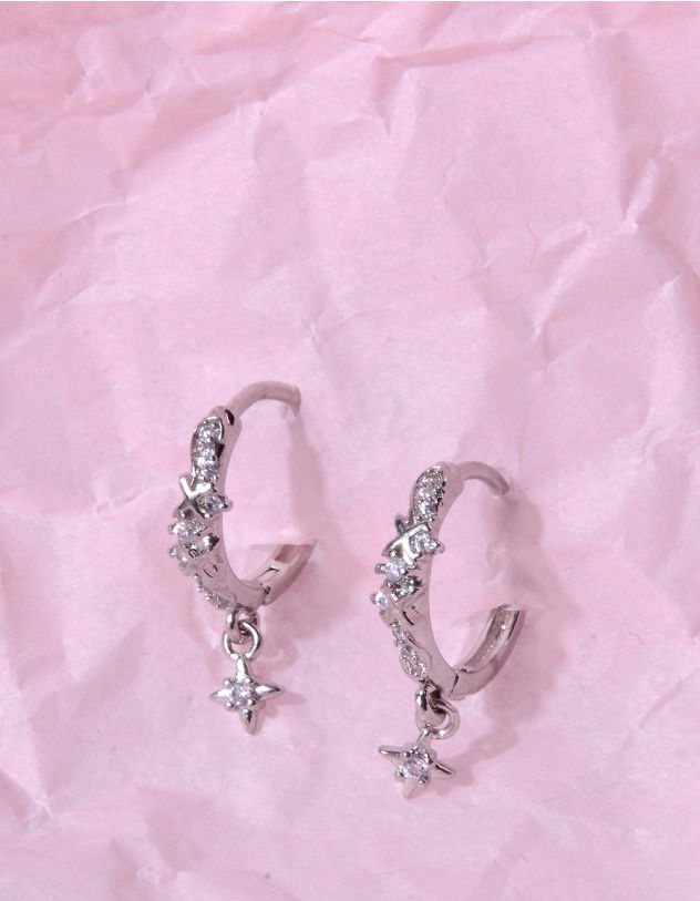 Сережки з підвіскою у вигляді зірки | 265733-05-XX - A-SHOP