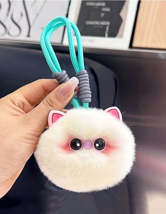 Брелок на сумку хутряний у вигляді котика | 267517-40-XX - A-SHOP