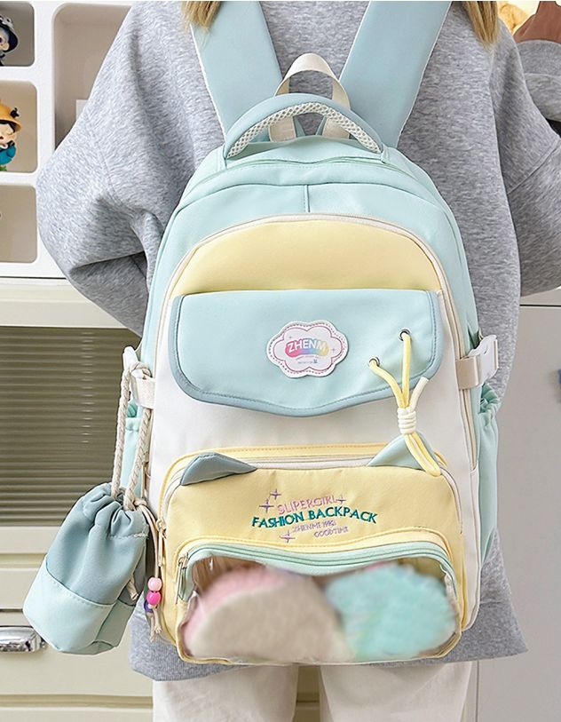 Рюкзак для міста з монетницею та вушками на кишені | 264676-37-XX - A-SHOP