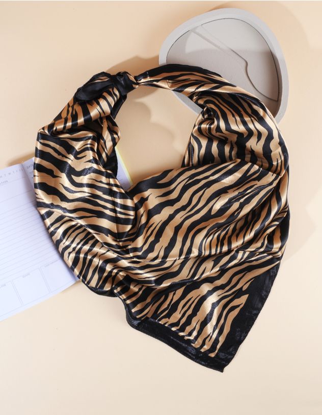 Хустка з анімалістичним принтом | 264166-12-XX - A-SHOP