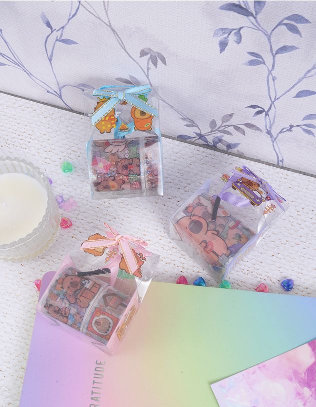 Скотч декоративний з принтом капібари | 262023-18-XX - A-SHOP