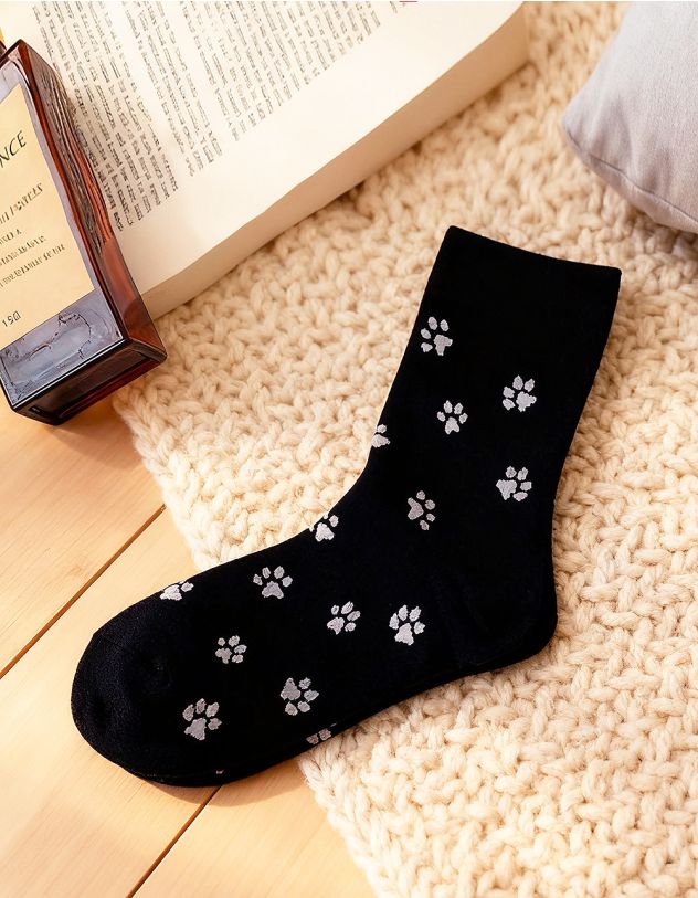 Шкарпетки з принтом лапки | 265390-02-XX - A-SHOP