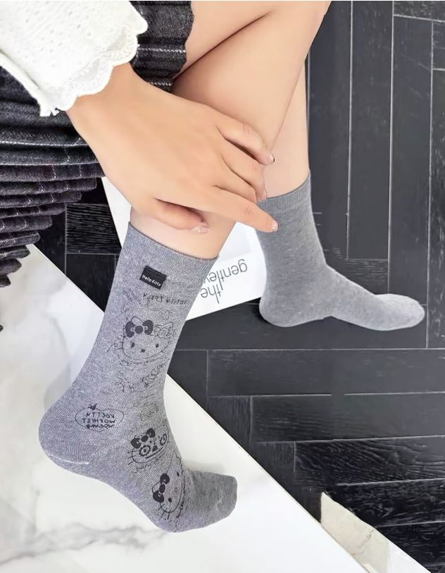 Шкарпетки з принтом Кітті | 265392-11-XX - A-SHOP