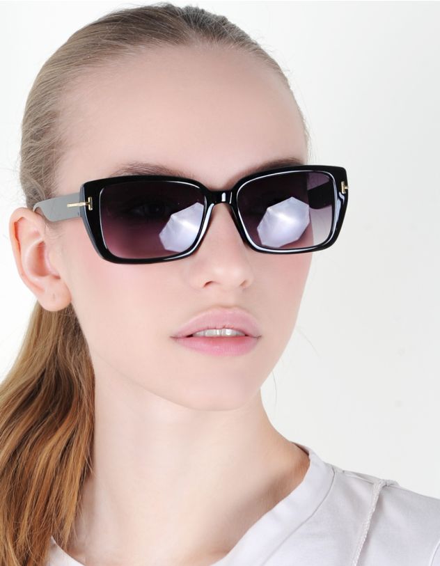 Окуляри сонцезахисні cat eye з фурнітурою | 262863-02-XX - A-SHOP