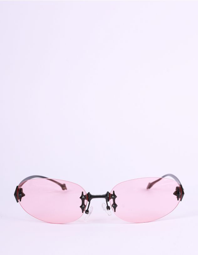 Окуляри сонцезахисні вузькі маска з зіркою на лінзах | 266702-14-XX - A-SHOP