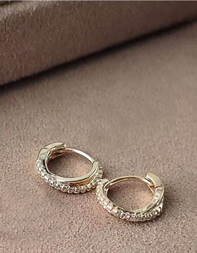 Сережки кільця зі стразами | 266979-04-XX - A-SHOP