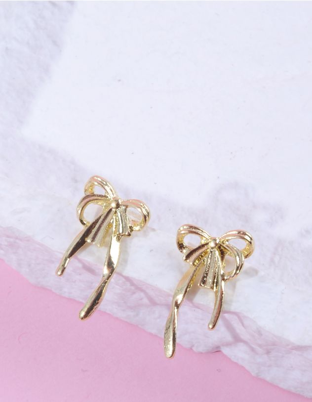 Сережки пусети у вигляді банта | 263437-04-XX - A-SHOP