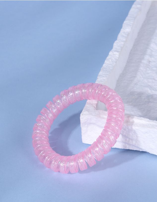 Резинка для волосся спіральна з глітером | 258766-14-XX - A-SHOP