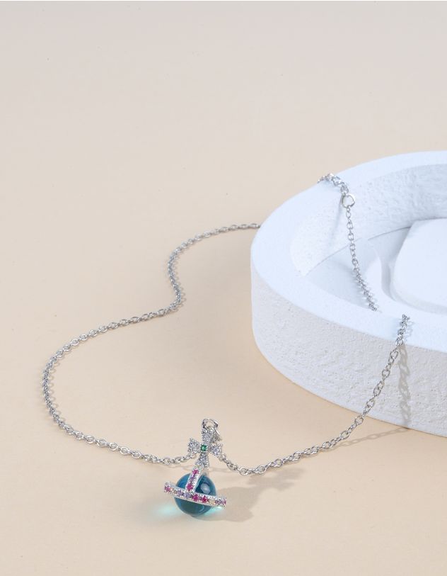 Підвіска на шию з кулоном у вигляді Сатурна | 262921-61-XX - A-SHOP