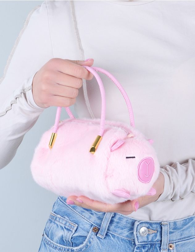 Сумка на ланцюжку  хутряна у вигляді капібари | 262600-14-XX - A-SHOP