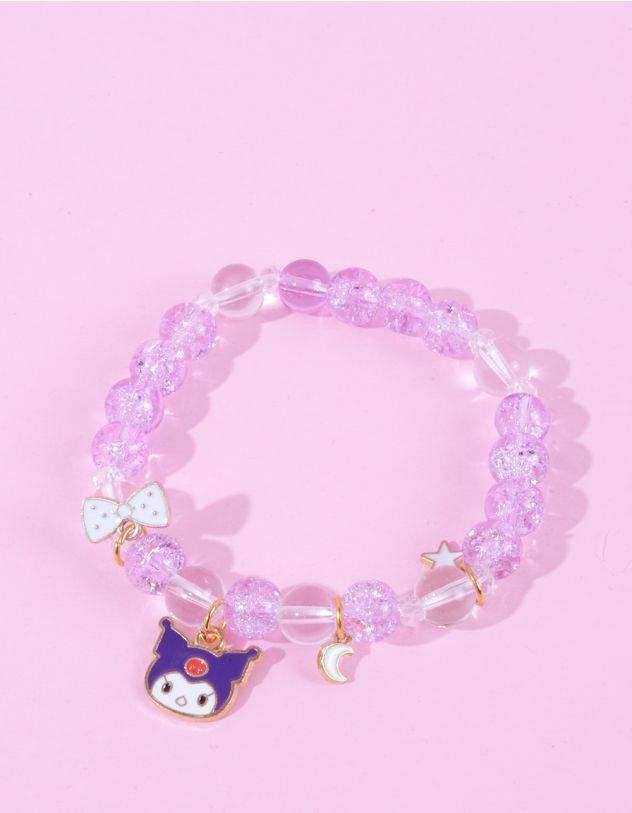 Браслет на руку із намистин з підвіскою у вигляді персонажа аніме Куромі та Мелоді | 262208-03-XX - A-SHOP