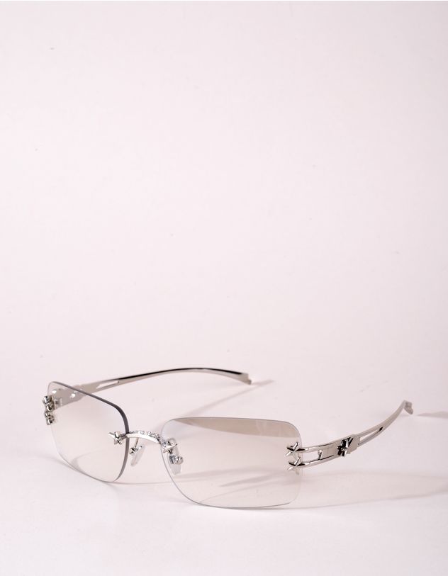 Окуляри іміджеві зі стразами та фурнітурою у вигляді  зірки | 266635-11-XX - A-SHOP