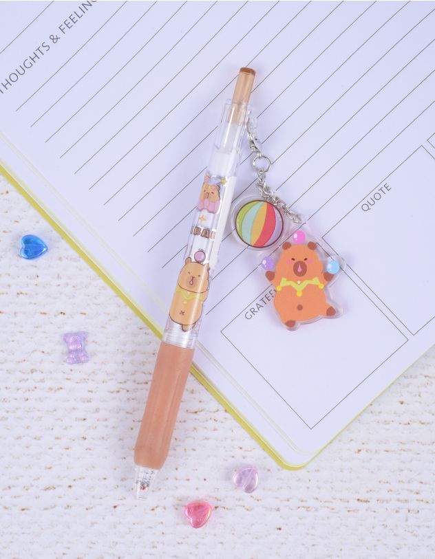 Ручка з брелоком у вигляді капібари | 262113-34-XX - A-SHOP