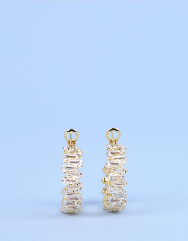 Сережки кільця зі стразами | 265344-04-XX - A-SHOP
