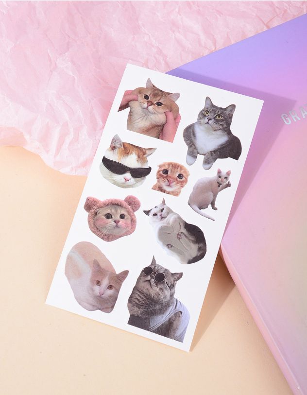 Татуювання тимчасове з зображенням котика | 266250-43-XX - A-SHOP