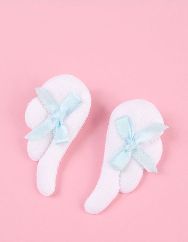 Шпилька для волосся парна у вигляді крил з бантами | 259021-18-XX - A-SHOP