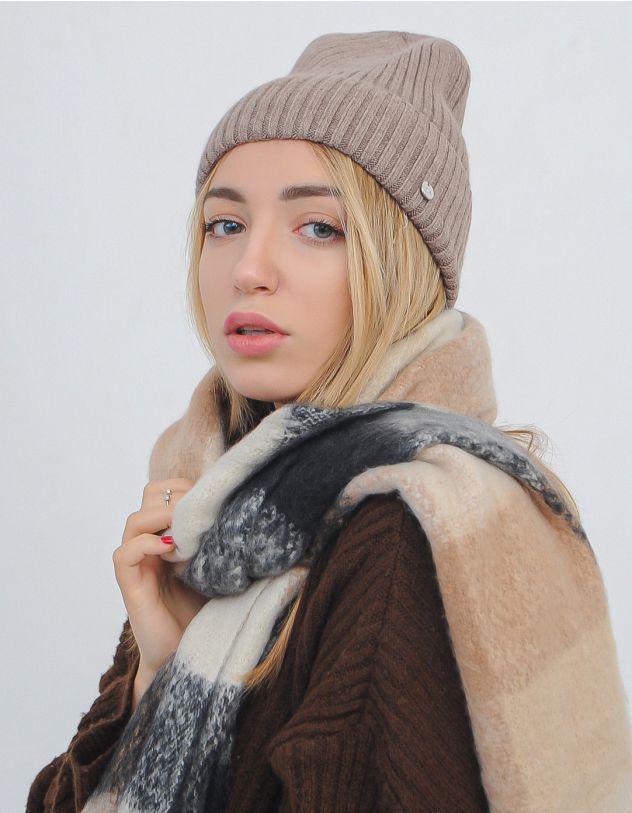 Шапка шкарпетка у рубчик | 241782-39-XX - A-SHOP