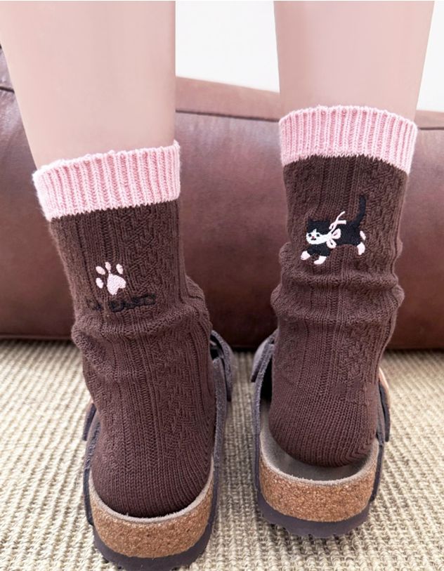 Шкарпетки з зображенням котика | 266784-33-XX - A-SHOP