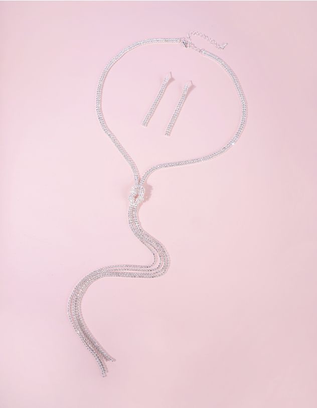 Комплект із підвіски на шию з сережками зі страз | 259374-06-XX - A-SHOP