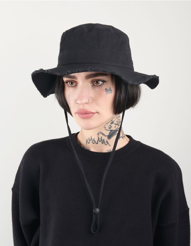 Панама з потертостями на полях | 259969-02-XX - A-SHOP