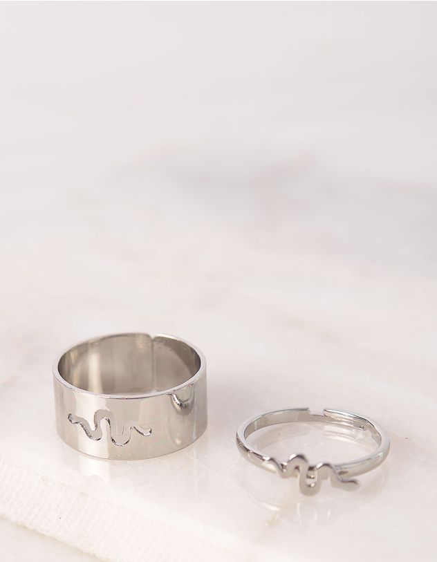 Кільця у наборі з зображенням змії | 252118-05-XX - A-SHOP