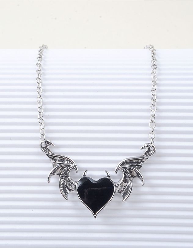 Підвіска на шию з серцем з крилами | 253234-07-XX - A-SHOP