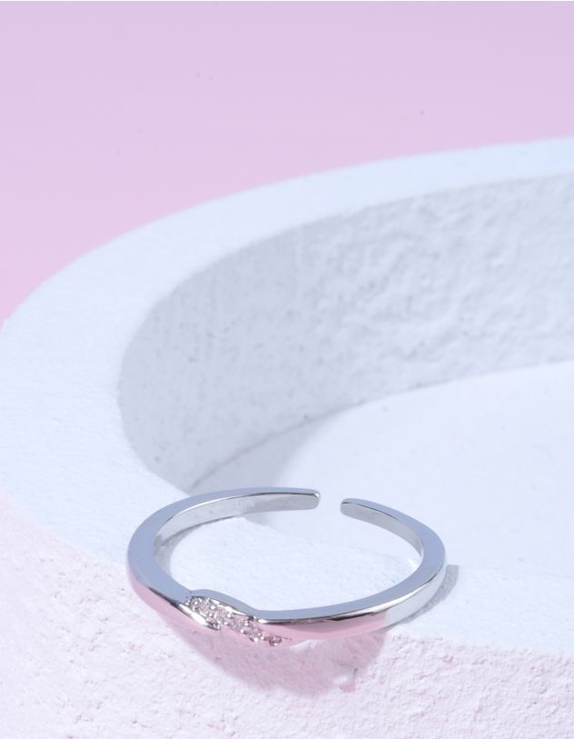 Кільце декороване стразами | 264880-05-38 - A-SHOP