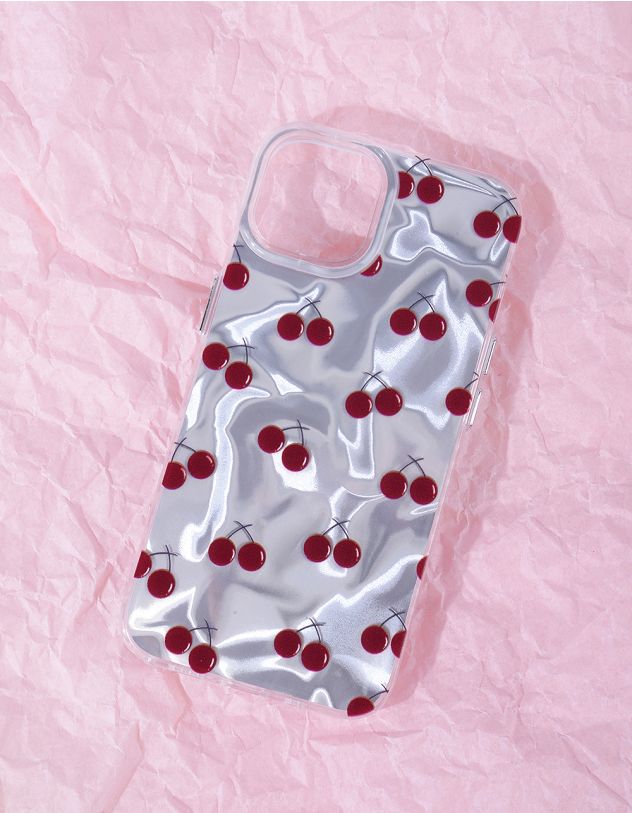 Чохол на телефон з принтом вишні | 266372-05-64 - A-SHOP