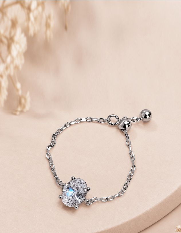 Кільце із ланцюжка з кристалом | 268530-05-XX - A-SHOP