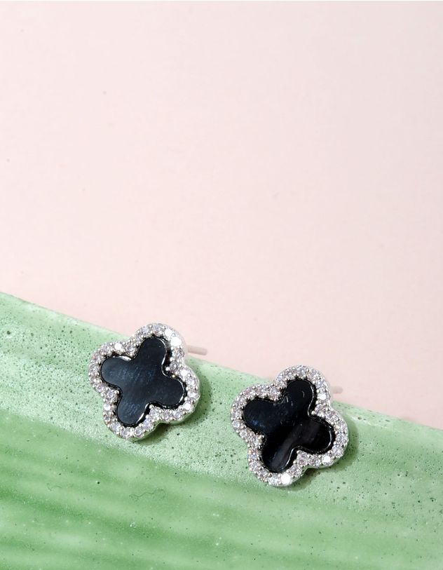 Сережки пусети у вигляді конюшини | 259114-07-XX - A-SHOP