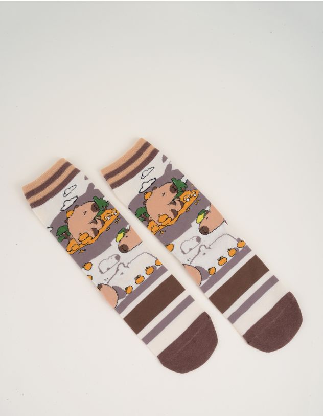 Шкарпетки з принтом капібари | 263606-34-XX - A-SHOP