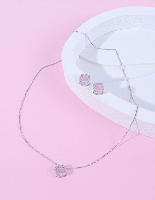 Комплект із сережок та підвіски на шию з кулоном у вигляді конюшини | 264648-70-XX - A-SHOP