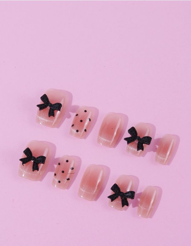 Нігті накладні з бантами | 261861-40-01 - A-SHOP