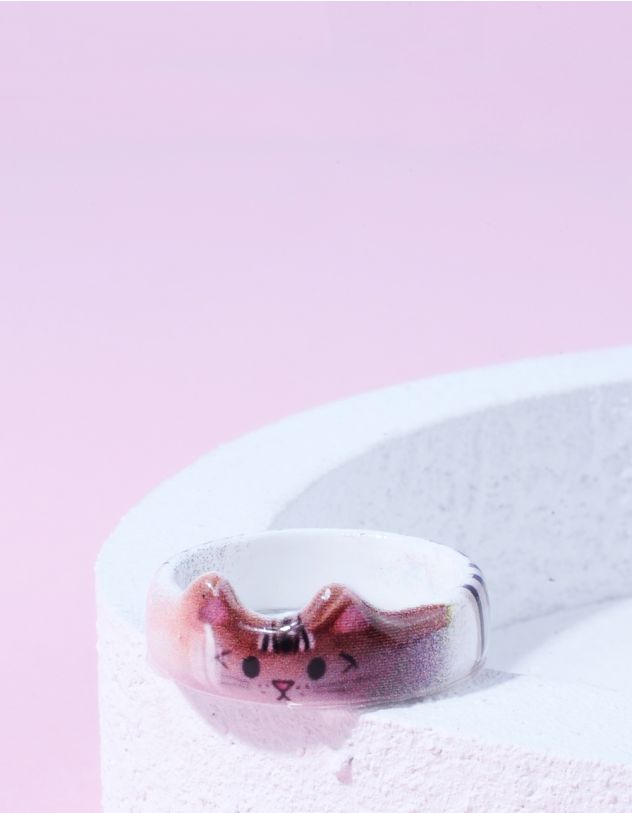 Кільце із пластику у вигляді котика | 263859-22-36 - A-SHOP