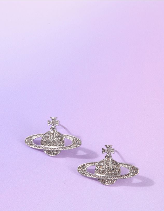 Сережки з гвіздочками у вигляді Сатурна | 259357-06-XX - A-SHOP