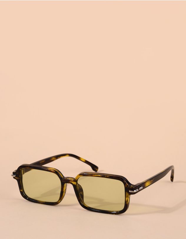 Окуляри прямокутні з фурнітурою на дужках | 266879-38-XX - A-SHOP