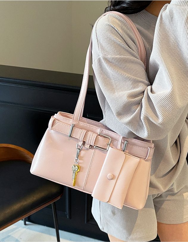 Сумка на плече з монетницею та брелоком у вигляді ключа | 264360-14-XX - A-SHOP