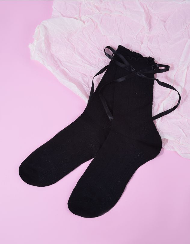 Шкарпетки з бантом перфоровані | 264976-02-XX - A-SHOP