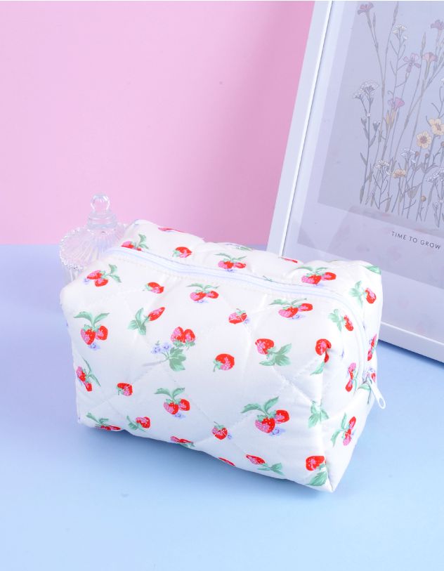 Косметичка з принтом полуниці | 261639-40-XX - A-SHOP