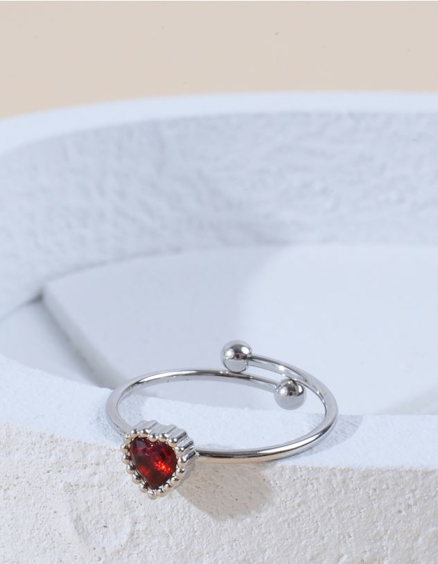 Кільце з серцем | 264589-60-38 - A-SHOP