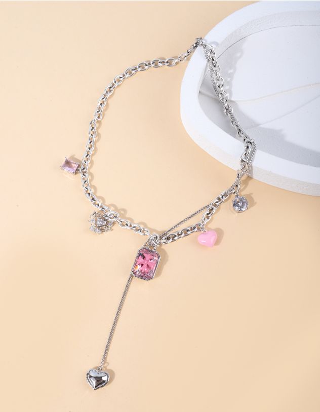 Підвіска на шию із ланцюжка з кулоном у вигляді серця | 264900-70-XX - A-SHOP