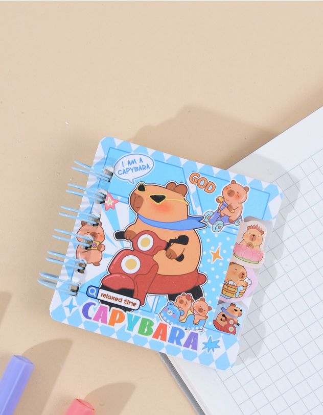 Блокнот з принтом капібари | 262107-18-XX - A-SHOP