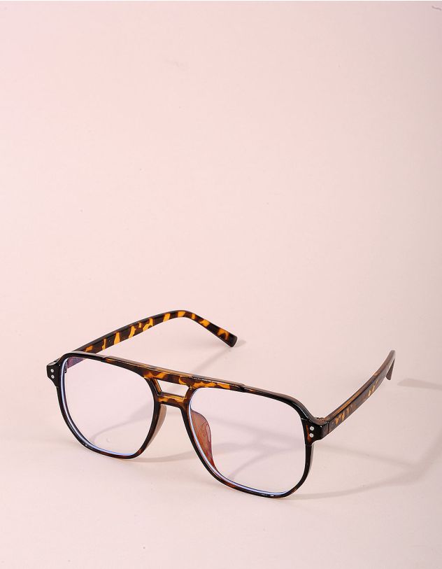 Окуляри авіатори іміджеві з прозорими лінзами | 248440-12-XX - A-SHOP